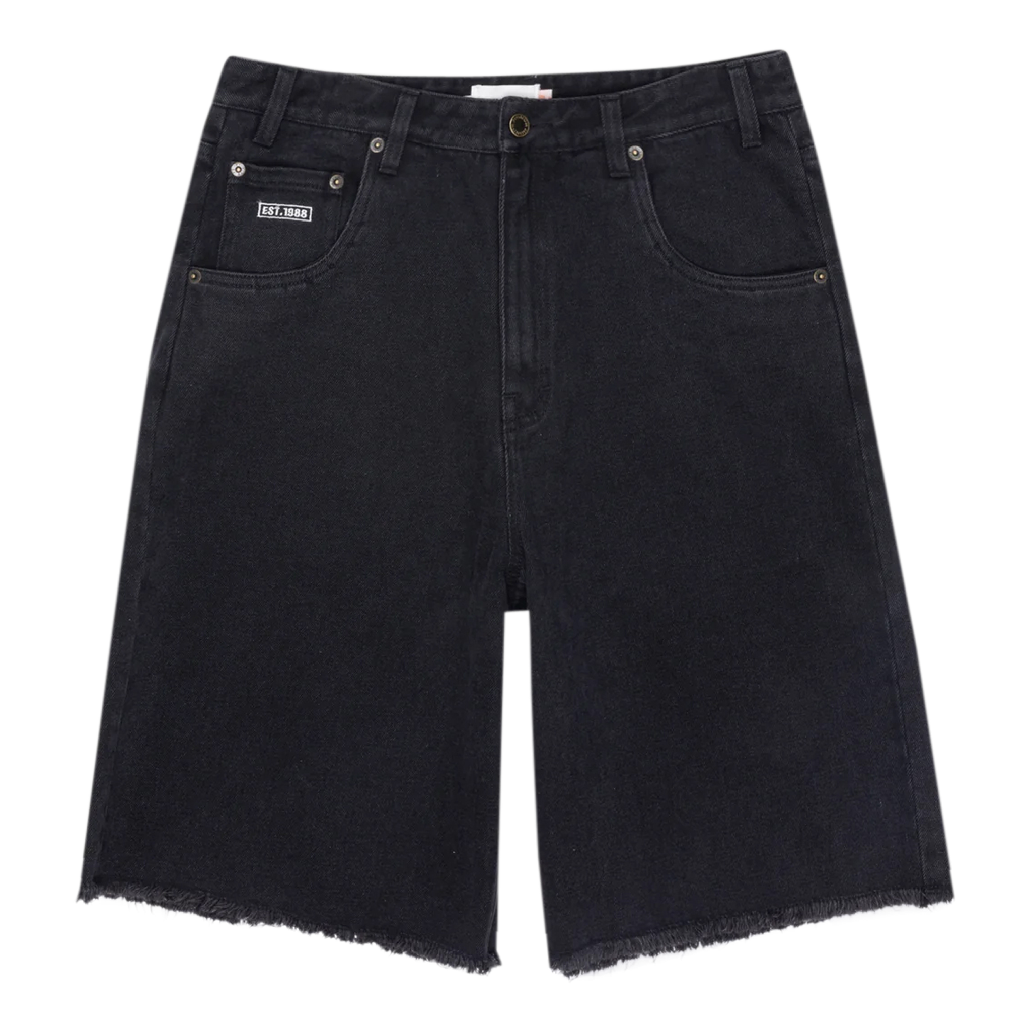 Frayed Edge 11" Denim Bermudas