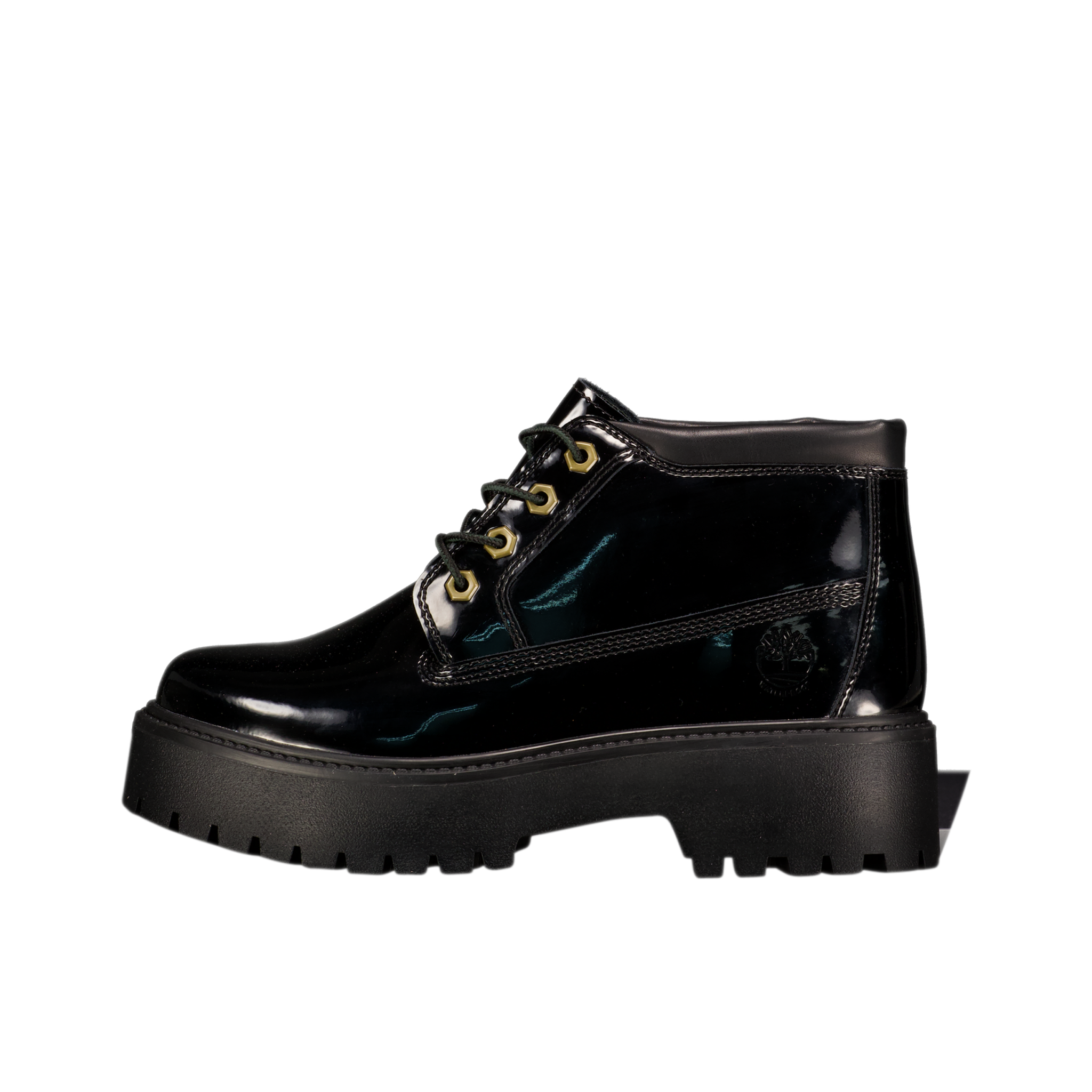 W Patent Leather Stone Street Platform Chukka