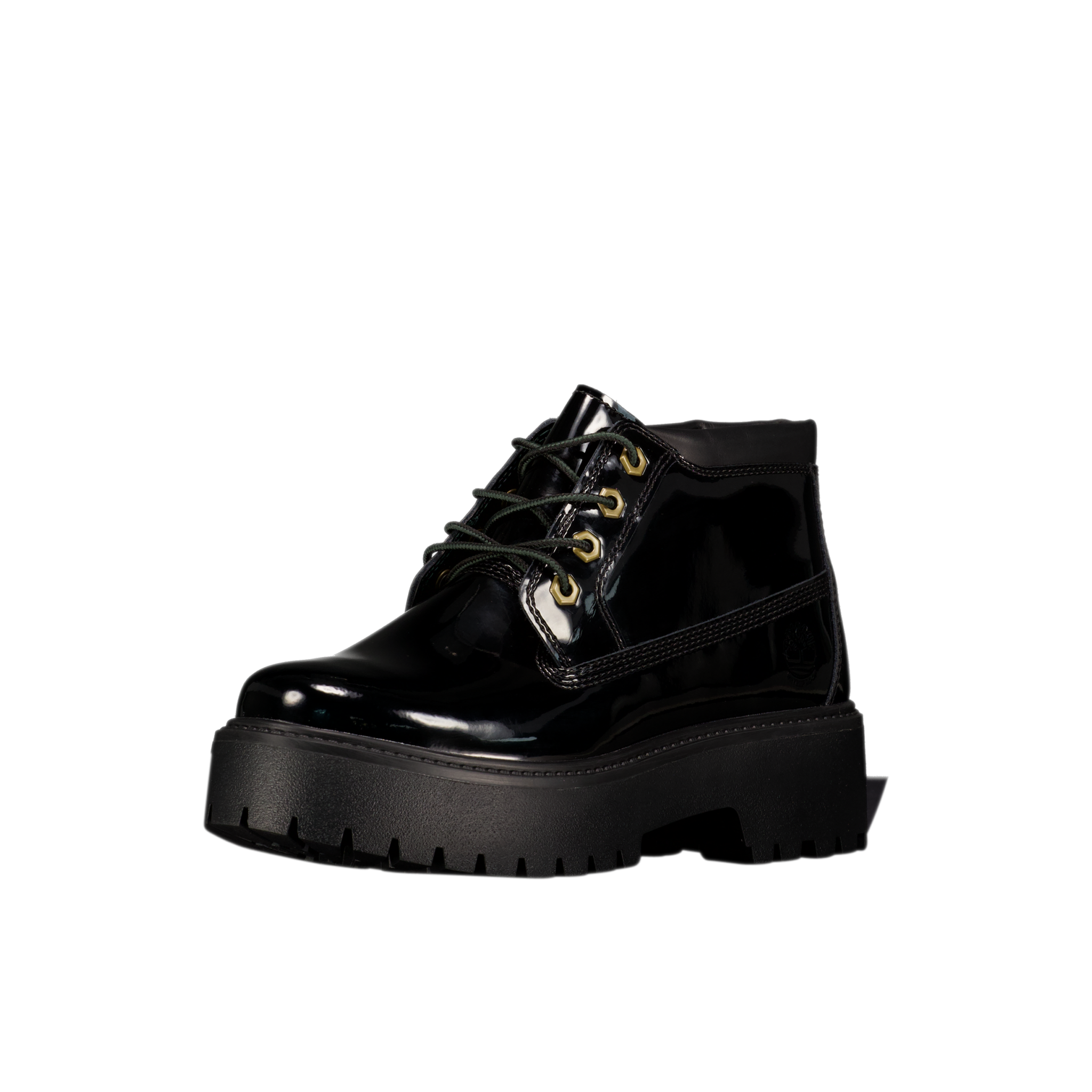 W Patent Leather Stone Street Platform Chukka